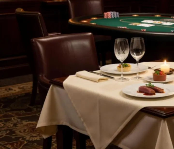 Dîner privé gastronomique avec assiettes raffinées et ambiance feutrée